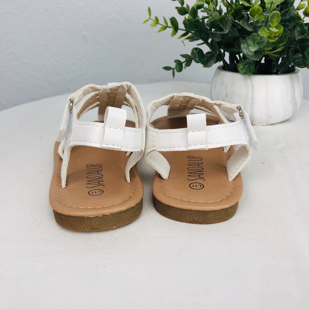 NWT WHITE VELCRO MUTLISTRAP GLADIATOR KIDS SANDALS - Picture 4 of 6